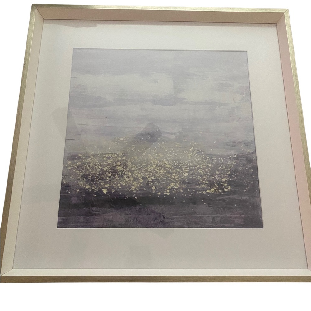 Elegant Gold and Gray Abstract Art Print